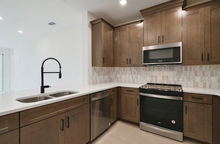 Aspen quick move-in chef-inspired kitchen with quartz countertops