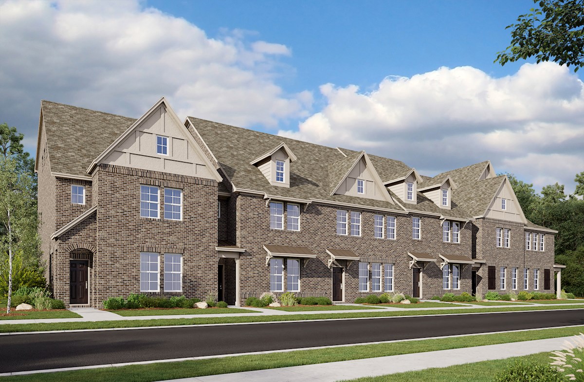 townhome brick and stone exterior 