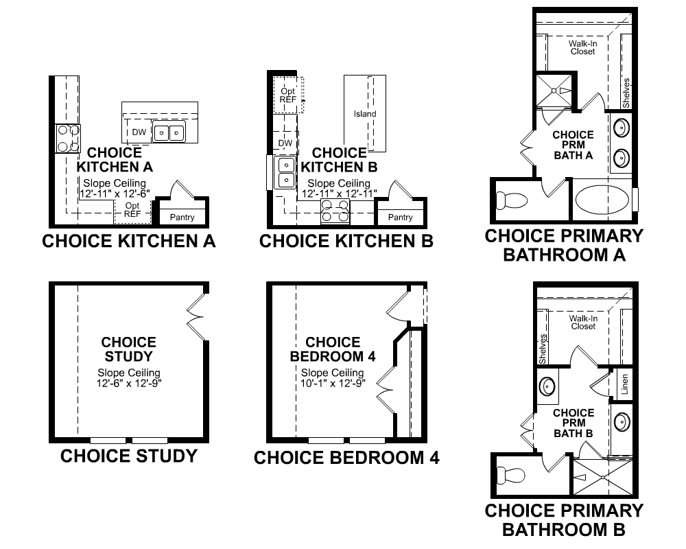 Choice options for 1st Floor