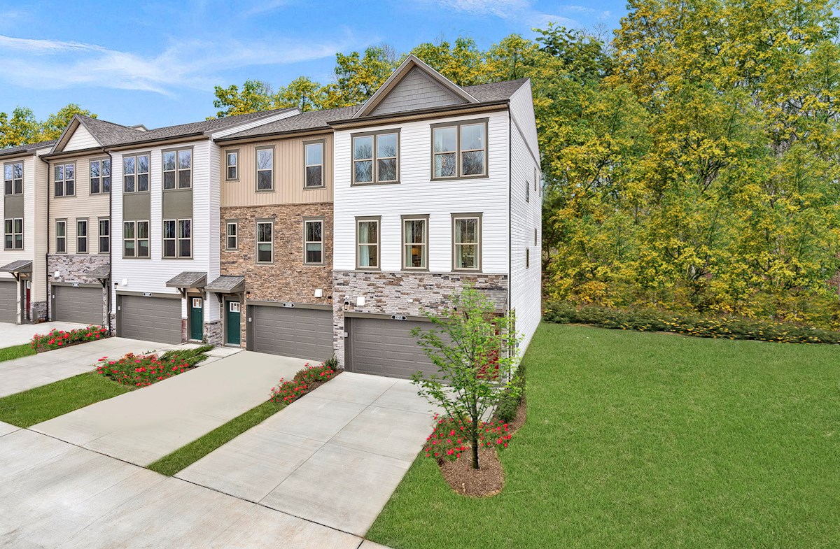 3-story townhomes with 1-car garages