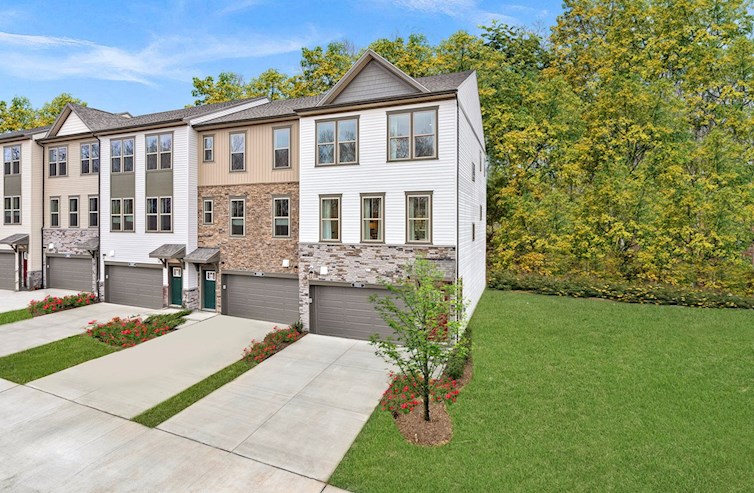 3-story townhomes with 1-car garages