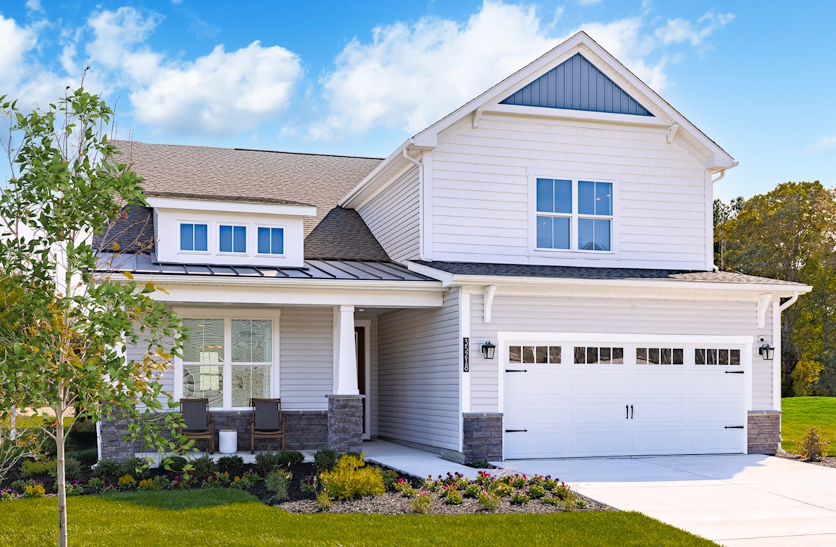 single-family home with a 2-car garage