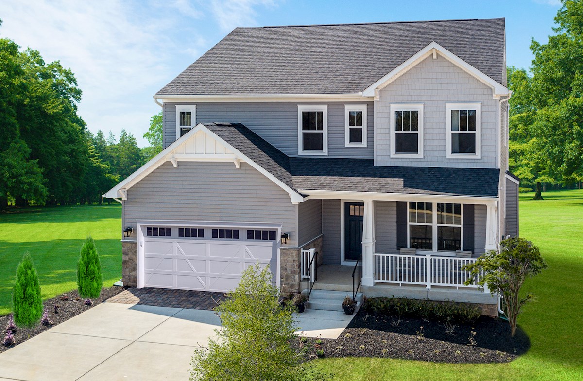 single-family home with a 2-car garage