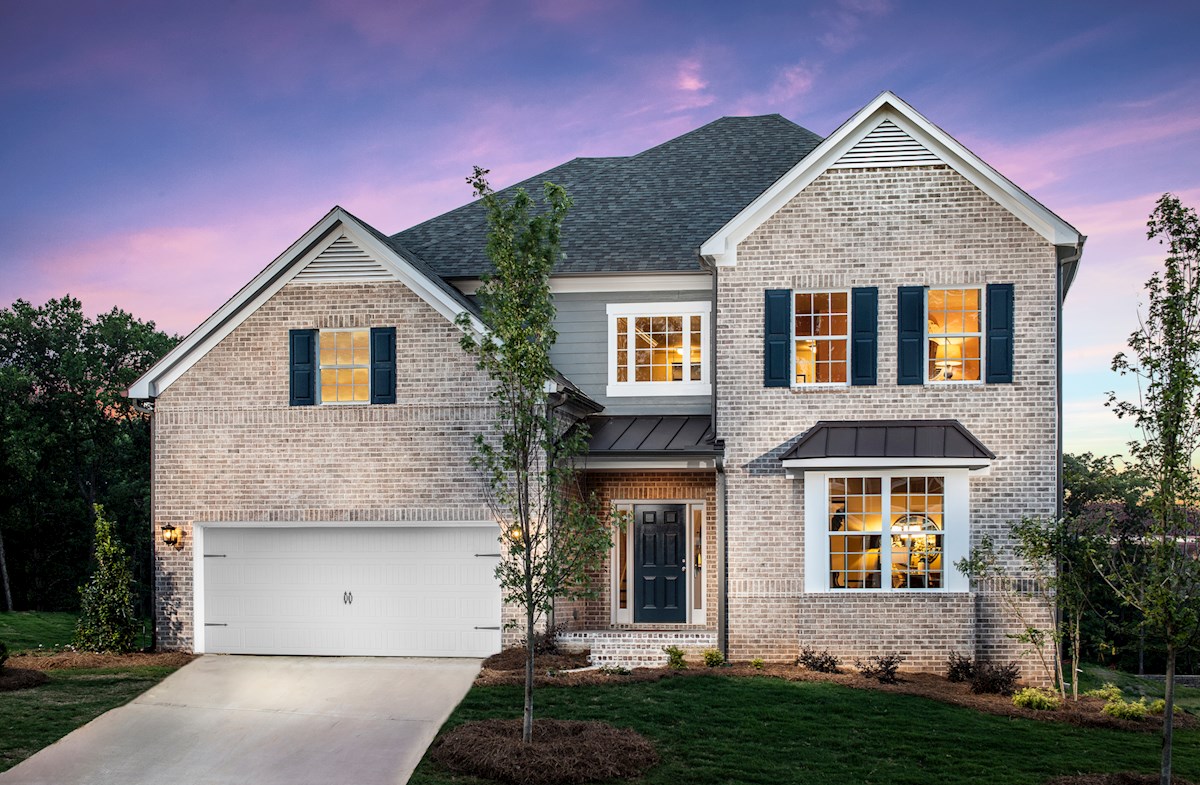 Brick-front home with 2-car garage