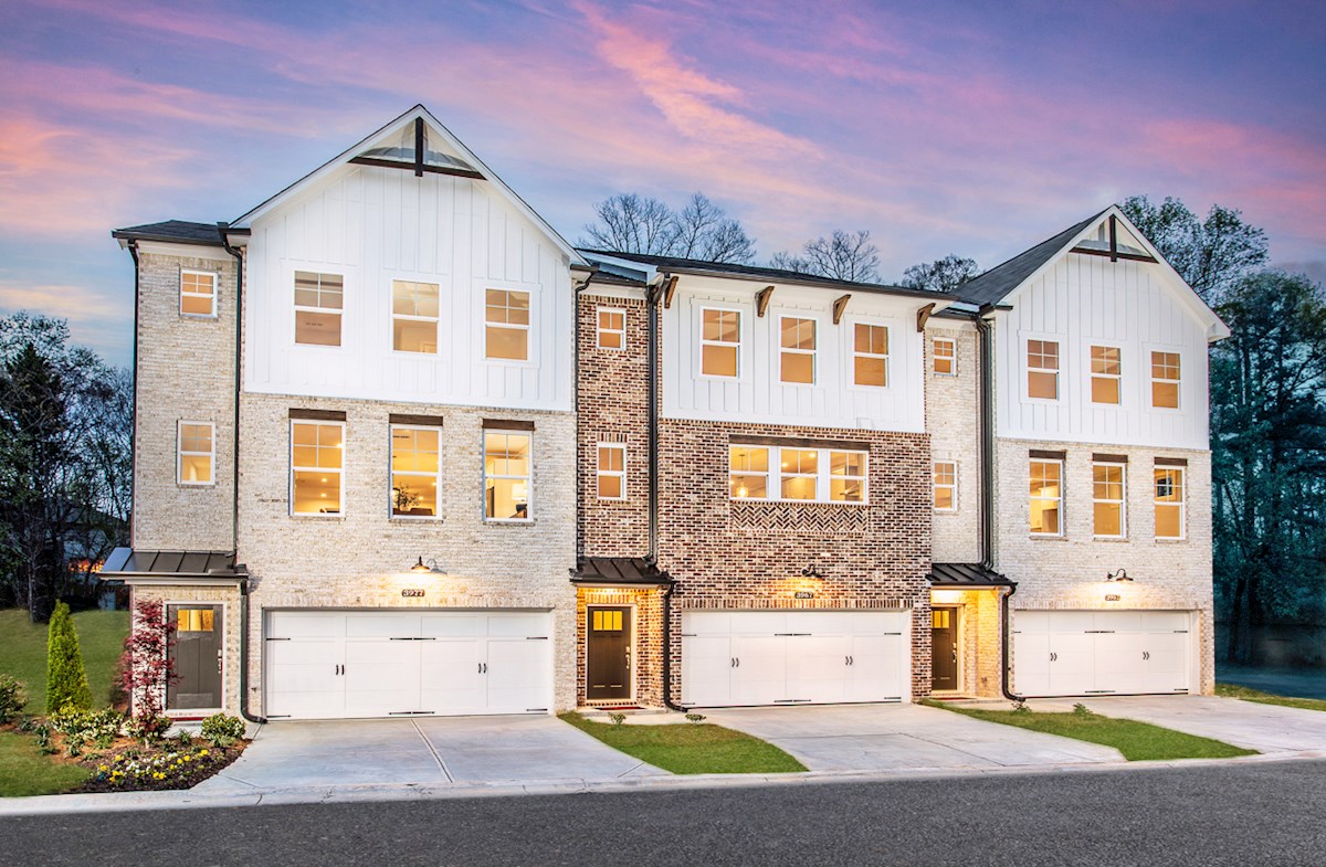 3-story townhomes with front-load garage
