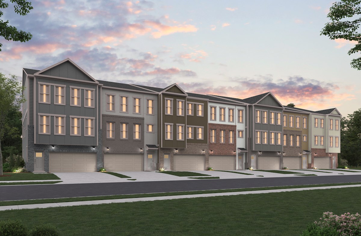 rendering of townhome exteriors