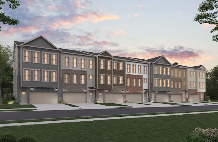 rendering of townhome exteriors