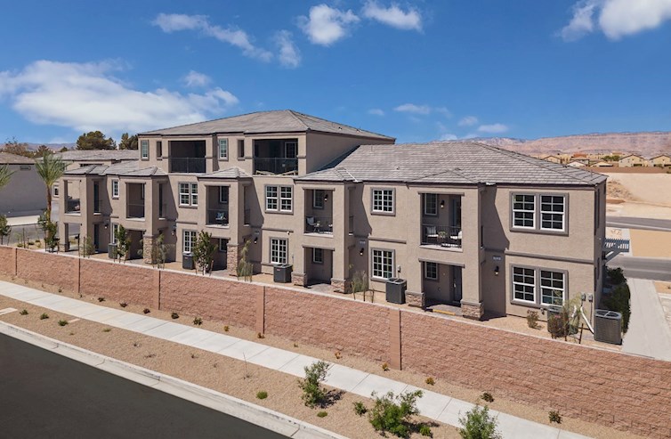 two and three-story townhomes 