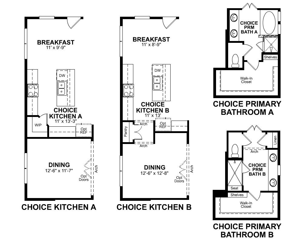 Choice options for 1st Floor