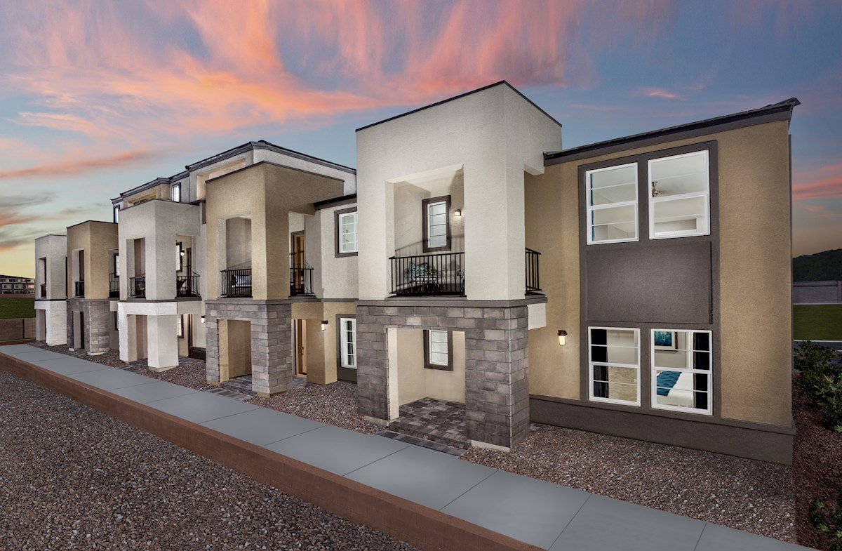 two and three-story townhomes