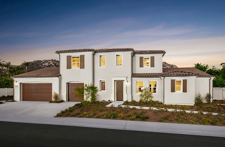 exterior of two-story home with neutral paint