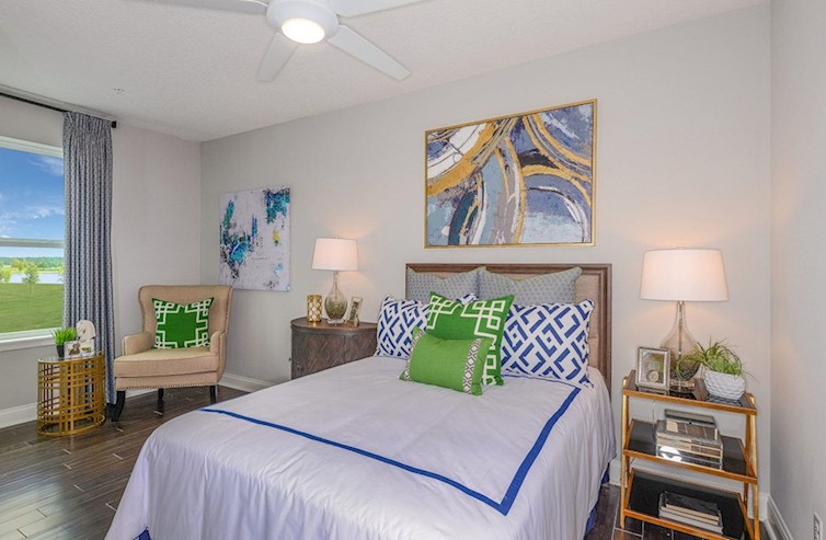 Dogwood furnished secondary bedroom with ceiling fan