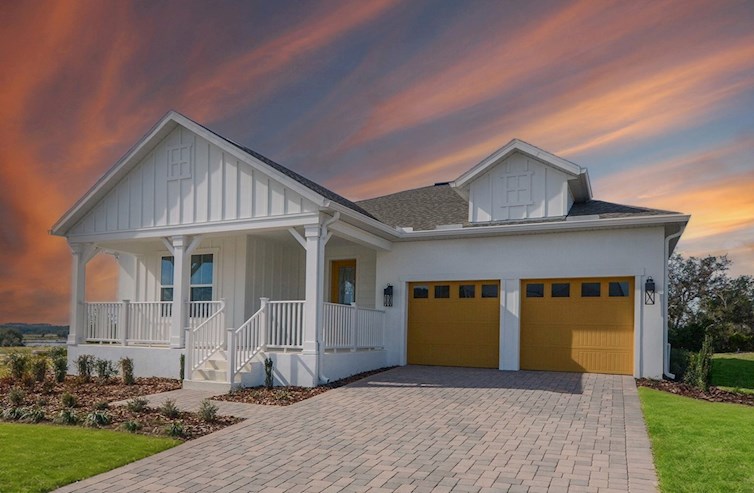 front exterior of home with three pillars