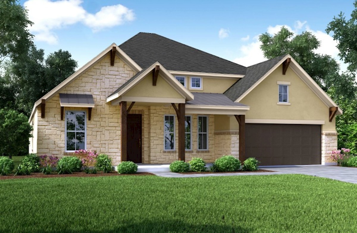 Fredericksburg Home Plan in Bluewater Lakes, Manvel, TX Beazer Homes