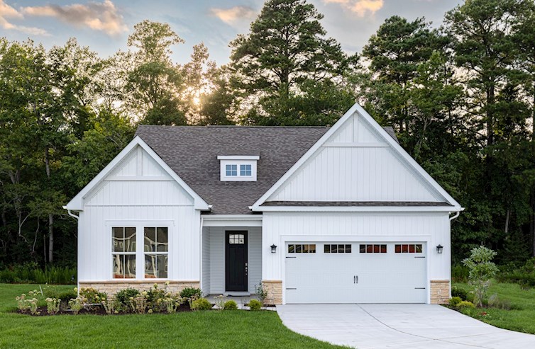 single-family home with 2-car garage