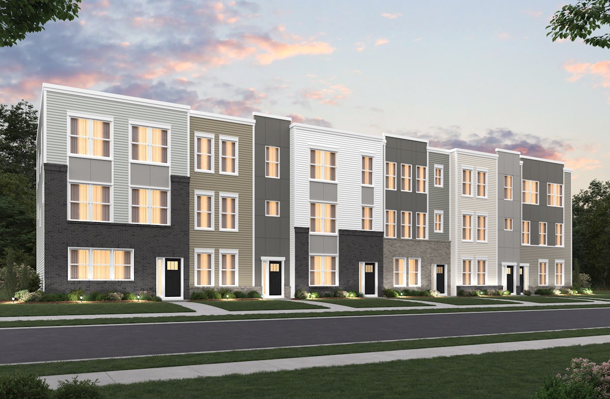 rendering of townhome exteriors