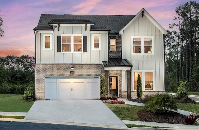 front of single-family home with 2-car garage