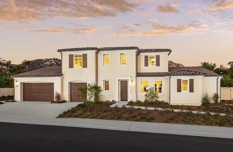 exterior of two-story home with neutral paint