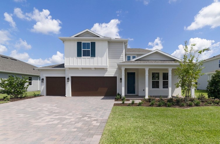 front exterior of home with four pillars