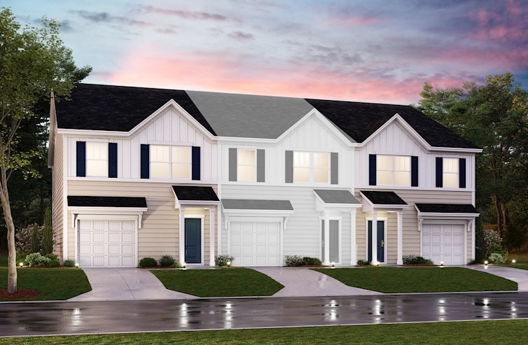 Towns in Hunt Club. - Beazer Homes