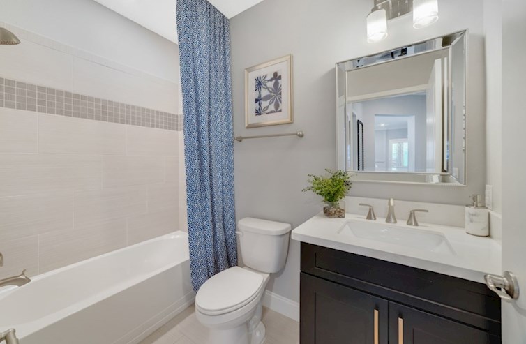 Dogwood secondary bathroom with combo shower and tub