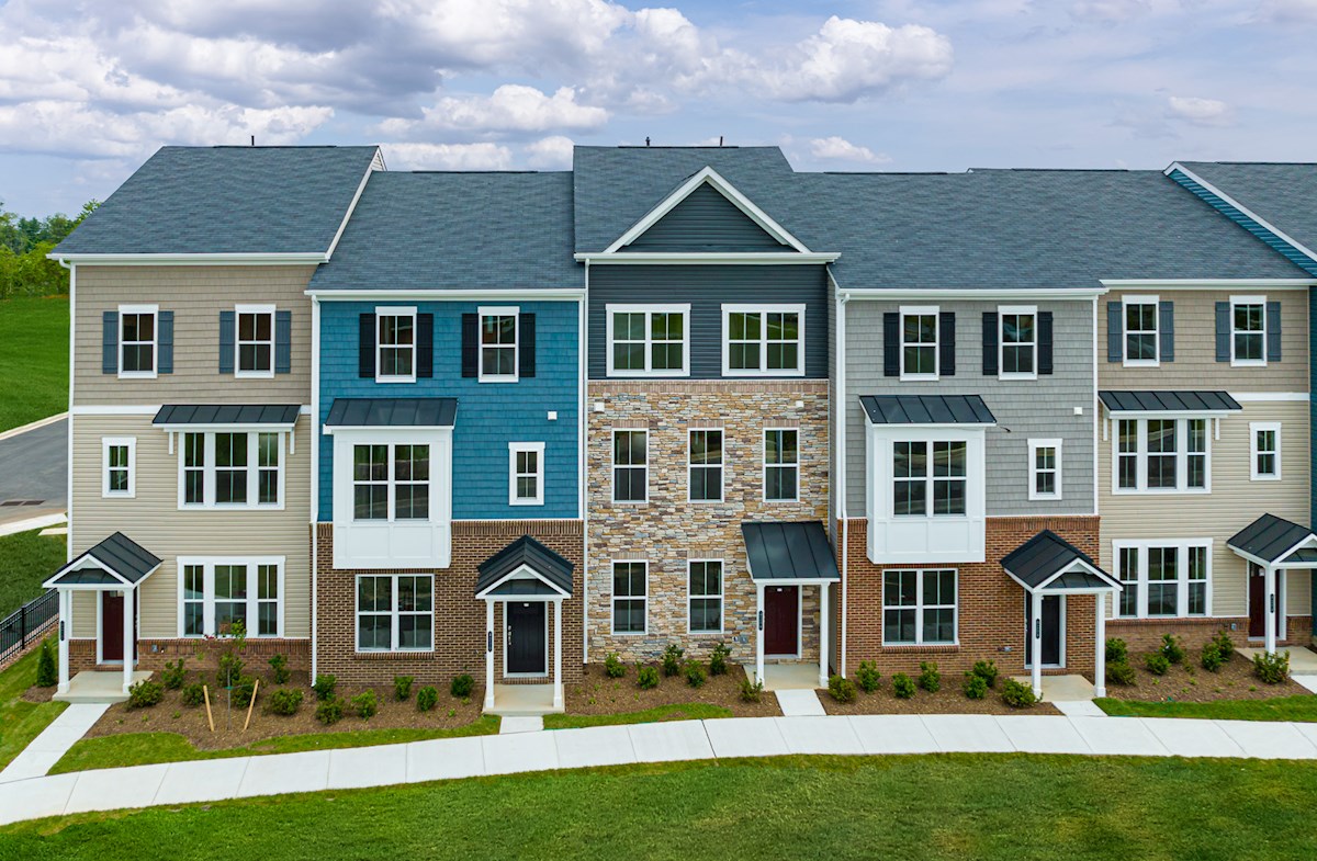 townhome exterior with various elevations
