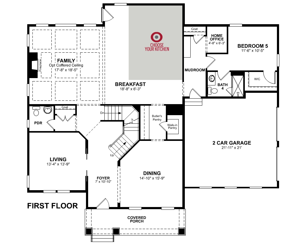 Main floor plan for 1st Floor