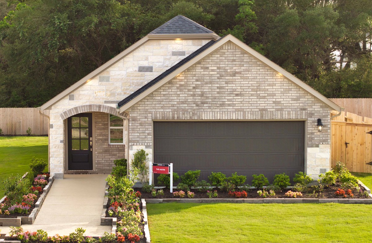 exterior with stone accents