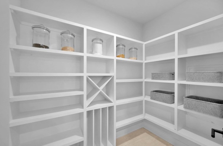 Wiltshire pantry with shelves and baskets 
