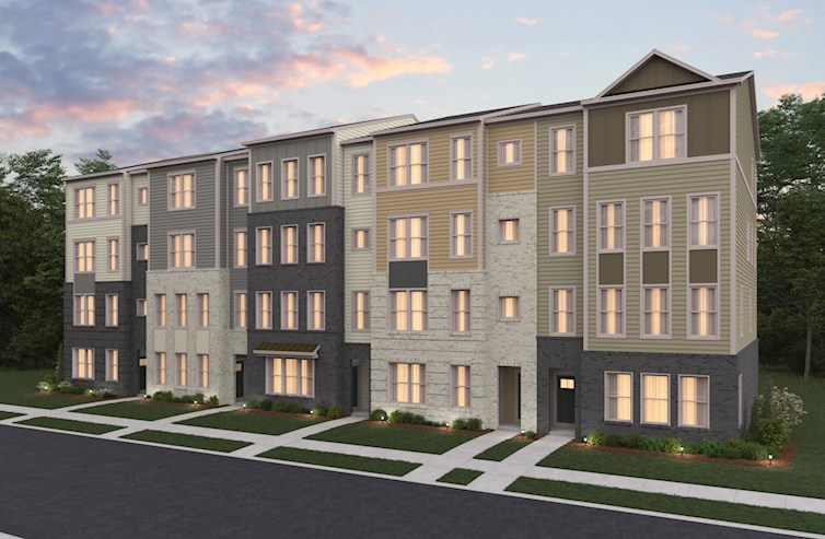 rendering of townhome exteriors